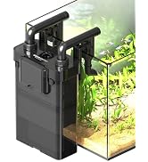 AQUASMITH Hang on Back Aquarium Filter,No-Hum Whisper-Quiet for 3-10 Gal | 92GPH Small Canister F...