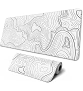 Brecoy Large Mouse Pad, Anime Black Gaming, Extended Kanagawa Mat Desk Pad, 3mm Thick Long Non-Sl...