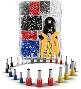 2180-Piece Ferrule Crimping Tool Kit, Wire Ferrules Connectors, Quadrilateral Crimp Ratchet Plier...