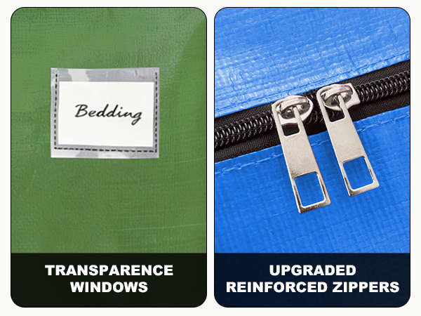 HOMESURE Supports 200lbs Heavy Duty Moving Bags - Durable Zipper & Wrap-Around Handles