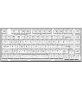 YUNZII X75 82 Key Hot Swappable Mechanical Keyboard with Transparent Keycaps, Gasket Mount 75 Key...