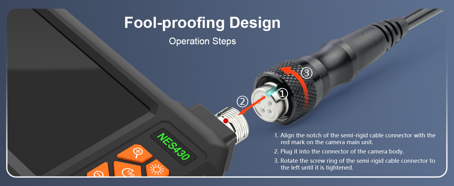 Sewer Inspection Camera Endoscope Camera with Light Industrial Borescope Drain Pipe Camera