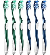 Fremouth Firm Toothbrushes for Adults, Cross Hard Bristles, 6 Count