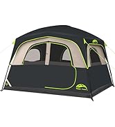 Happy Travel Tent 6 Person Blackout Camping Tent, Portable Easy Setup Cabin Tents with Dark Space...