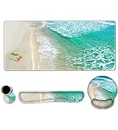 ARTSO Large Mouse Pad Ergonomic Keyboard Wrist Rest Support Combo, Non-Slip Memory Foam Gel Exten...