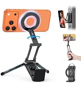OMOTON TP02 360°Rotating for MagSafe Tripod, Adjustable Aluminum Magnetic Phone Tripod for iPhone...