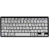 HXMJ-Large Print Mini Bluetooth Keyboard Compatible with iPad,iPhone,iPod,MacBook for Seniors and...