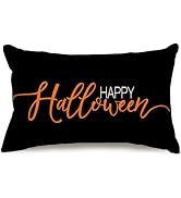 RABUSOFA Halloween Decorations Indoor Pillow Covers 12x20 Inch Funny Happy Signs Halloween Decor ...