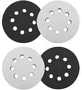 Seamaka 4 PCS 5Inch 8 Holes Soft Density Interface Pads ,Hook and Loop 5" Sponge Cushion 8 Holes ...