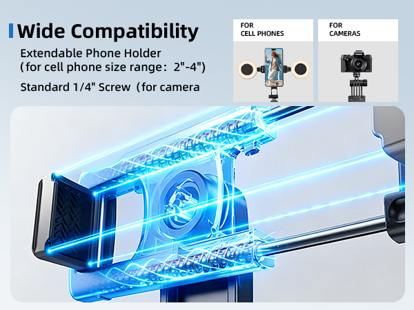 360 rotation phone tripod