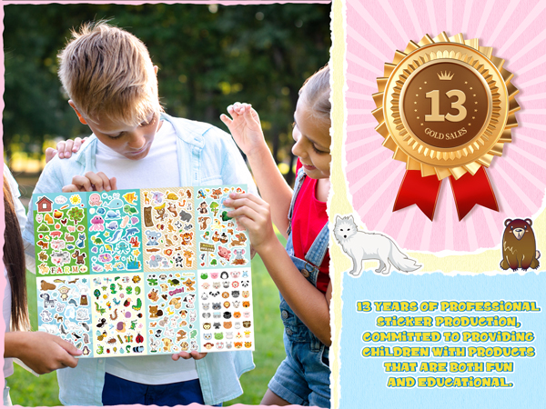 animal stickers for kids