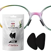 Setex Gecko Grip 0.6mm Anti Slip Eyeglass Nose Pads for Kids (5 Black Pair) USA Made, Innovative ...