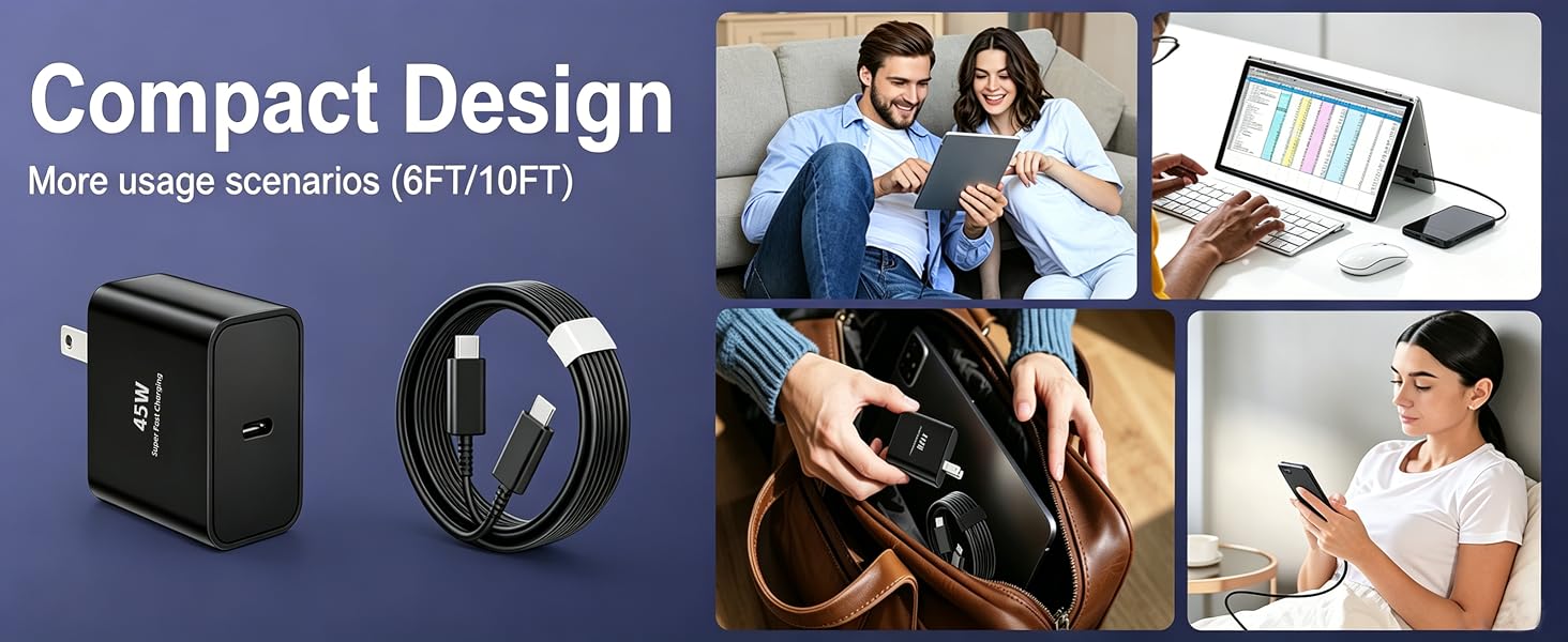 fast charger usb c 45w usb c cable and charger block