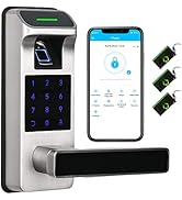 Harfo Fingerprint Door Lock, Heavy Duty Keyless Entry Door Lock, 5 in 1 Smart Door Lock with Touc...