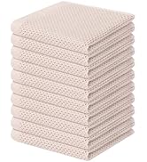 Homaxy 100% Cotton Waffle Weave Kitchen Dish Cloths, Ultra Soft Absorbent Quick Drying Dish Towel...