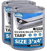 TARPAL Tarp 3x4 Feet (2 Pack) Tarp Waterproof Small tarp 7.5mil Waterproof tarps for Outdoors,UV ...