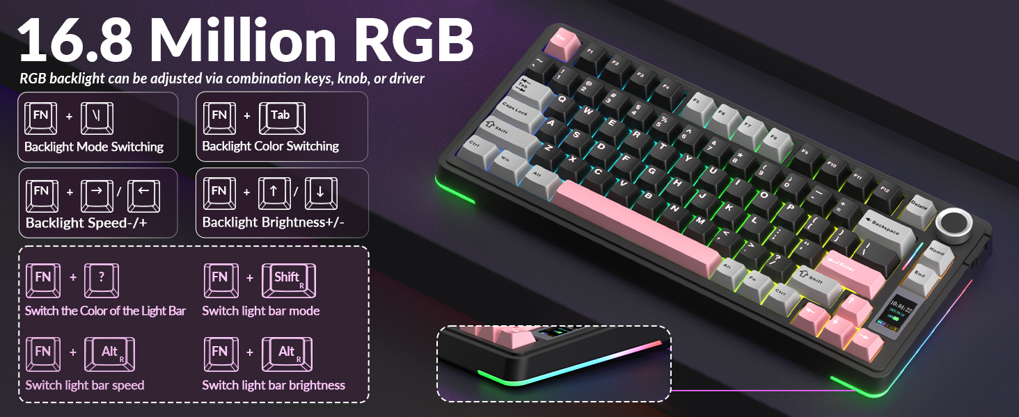 RGB backlit gaming keyboard