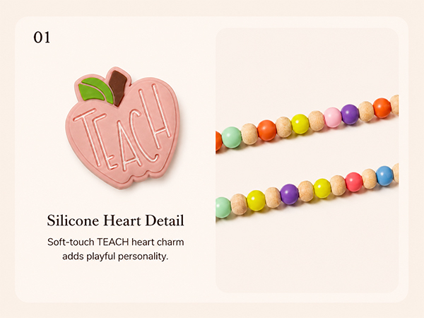 beaded badge lanyard for teacher