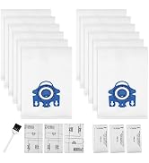 Improvedhand 12 Packs 3D Airclean Bags Replacement for Miele GN Vacuum Cleaner Bags Fit for Miele...