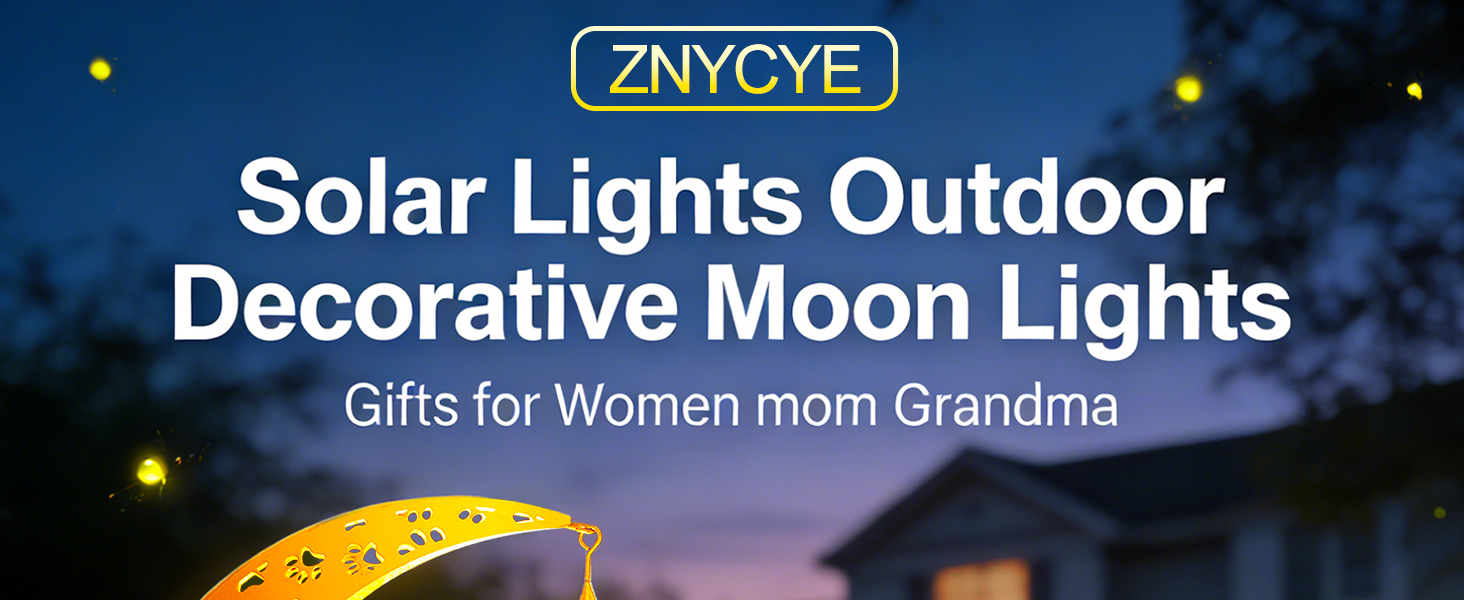Solar Lights Outdoor Decorative Moon Cat