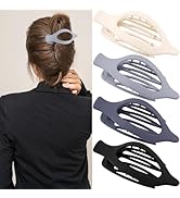ATODEN Lay Flat Thick Hair Claw Clips - 4Pcs Large Alligator and Duck Billed Matte Hair Clips, Ha...