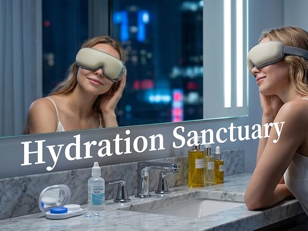 eye massager for contact lens wearers, eye relief, soothing heat