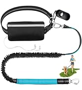 Hands Free Dog Leash with Zipper Pouch, Adjustable Waist Leash for Dog Walking, Dual Soft Handle ...