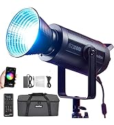 Godox SZ150R RGB LED Video Light, 150W Bicolor 2800K-6500K with Remote RC-R9 & 37FX Effects, CRI ...