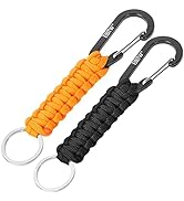 EOTW Paracord Keychain Clip Carabiner Paracord Lanyard for Keys Men Women 2Pack