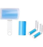 Reusable Portable Lint Roller 4 Pack, Washable Sticky Lint Roller Travel Pet Hair Remover Brush I...