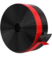 Wide Silicone Weather Stripping Door Seal with Strong Adhesive 2" x 20 ft, Draft Stopper for Gara...