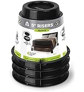 Slipstick CB671 5 Inch Bed Risers/Furniture Raisers with Steel Reinforced Holder Top, Lifts Heigh...