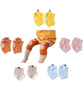 Little World Baby Knee Pads for Crawling - 5 Pack Anti Slip Unisex Baby Knee Protectors - Toddler...