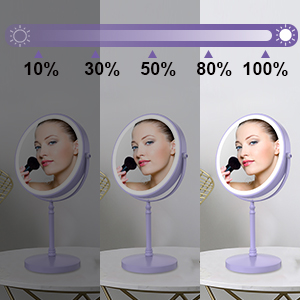Color Dimmable Lights of makeup mirror