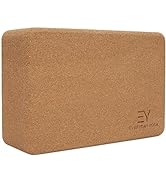 Everyday Yoga High Density Cork Wood Yoga Blocks - Improve Strength, Flexibility with Soft Brick ...