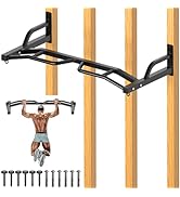Kipika 48" Wall Mounted Multifunction Cable Pulley System Gym, 48" Wall Mounted Pull Up Bar, Cabl...