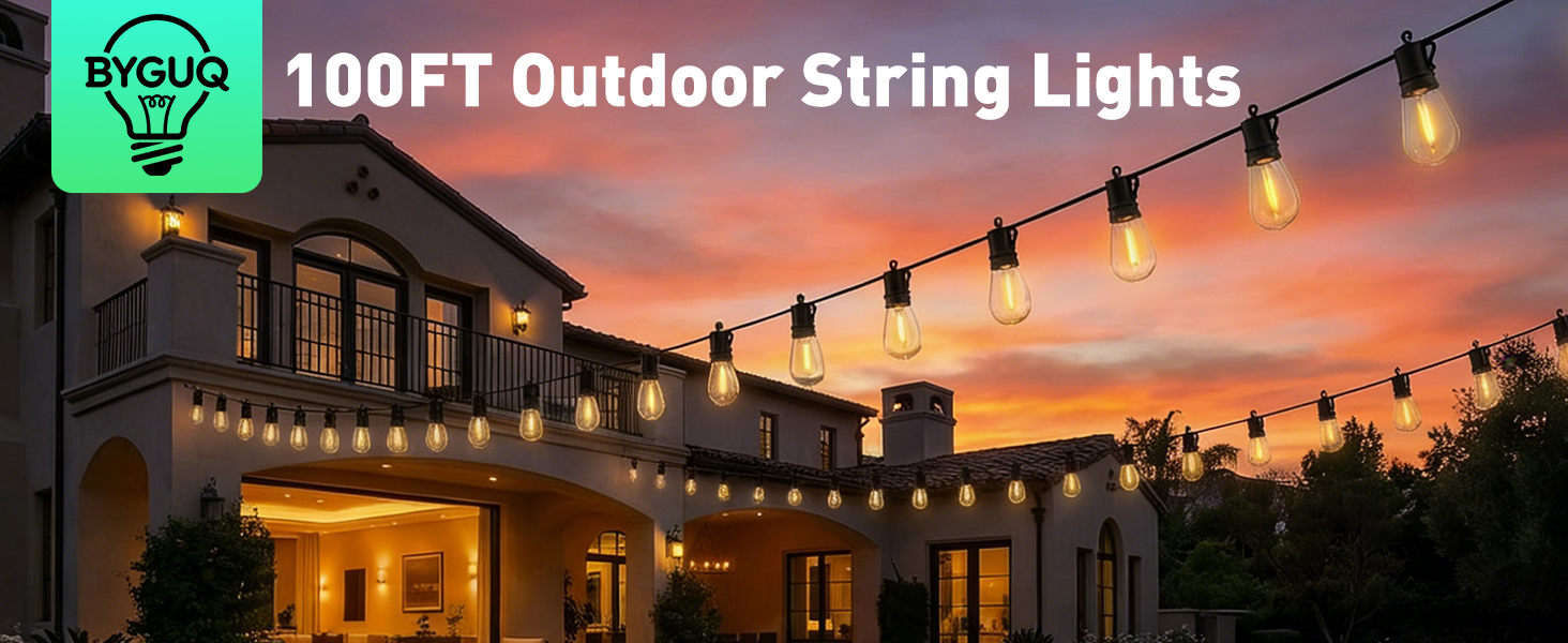 string lights for outside 100ft