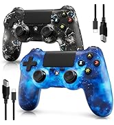 Controller for PS4, Wireless Controller 2 Pack for Sony PlayStation 4/Slim/Pro, with 6-Axis Motio...