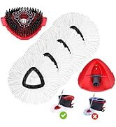 Wa.IE Jiemi 4 Pack Microfiber Mop Replacement Heads Compatible with Oceda EasyWring 1-Tank System...