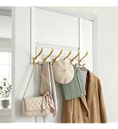 Peasulin 11" Over The Door Hooks for Hanging, Heavy Duty Door Towel Rack with Custom Gold Hooks, ...