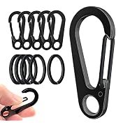 5 PCS Dog ID Tag Clips Holder 1.77 Inch Mini Custom Quick Release Hook with Key-Chain Ring EDC St...