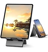 SAIJI Adjustable Tablet Stand Holder Portable Foldable Desktop Stand Compatible for iPad Pro 2020...