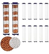 CWPW 12-Pack Shower Head Filters-PP Cotton -Removes Chlorine, Fluoride, Heavy Metals-Protects Ski...
