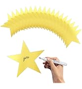 Star Cutouts, 24PCS Gold Star Cutouts, Double Printed Paper Stars, 6 Inch Cardboard Star Cutouts,...