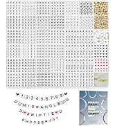 Mio Angle Letter Beads 1300Pcs 6 x 6mm 39 Styles Friendship Bracelets Assorted Alphabet Beads Pre...