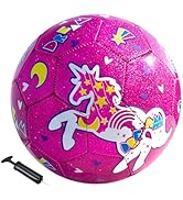 Richball Unicorn Soccer Ball, Toddler Soccer Ball Size 2/3, Outdoor Activity Toy for Kids Age 1-3...