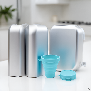 A clean kitchen counter with a dish towel and sink in the background