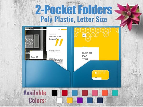 2-Pocket Poly Folders