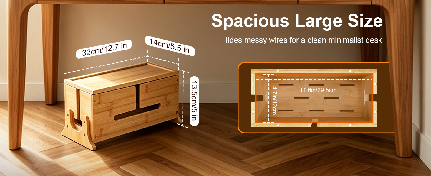 cable management box, wooden box, wood box, cord hider box, cable management