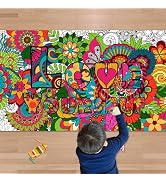 OHOME Mandala Giant Coloring Poster/Tablecloth - 30 x 72 Inch Jumbo Paper Coloring Banner for Adu...
